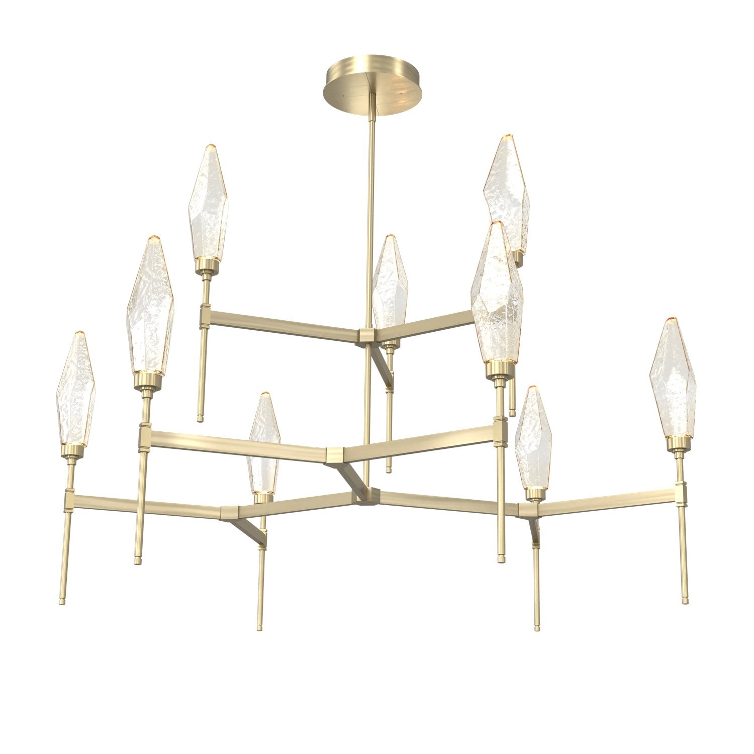 Hammerton Studio - CHB0050-54-HB-CA-001-L1 - LED Chandelier - Rock Crystal - Heritage Brass