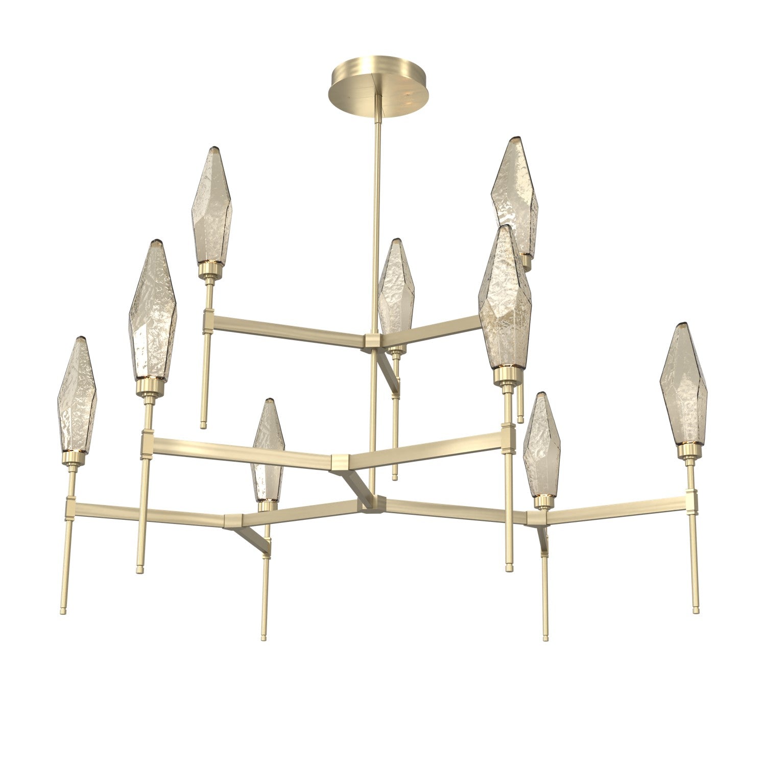 Hammerton Studio - CHB0050-54-HB-CB-001-L1 - LED Chandelier - Rock Crystal - Heritage Brass