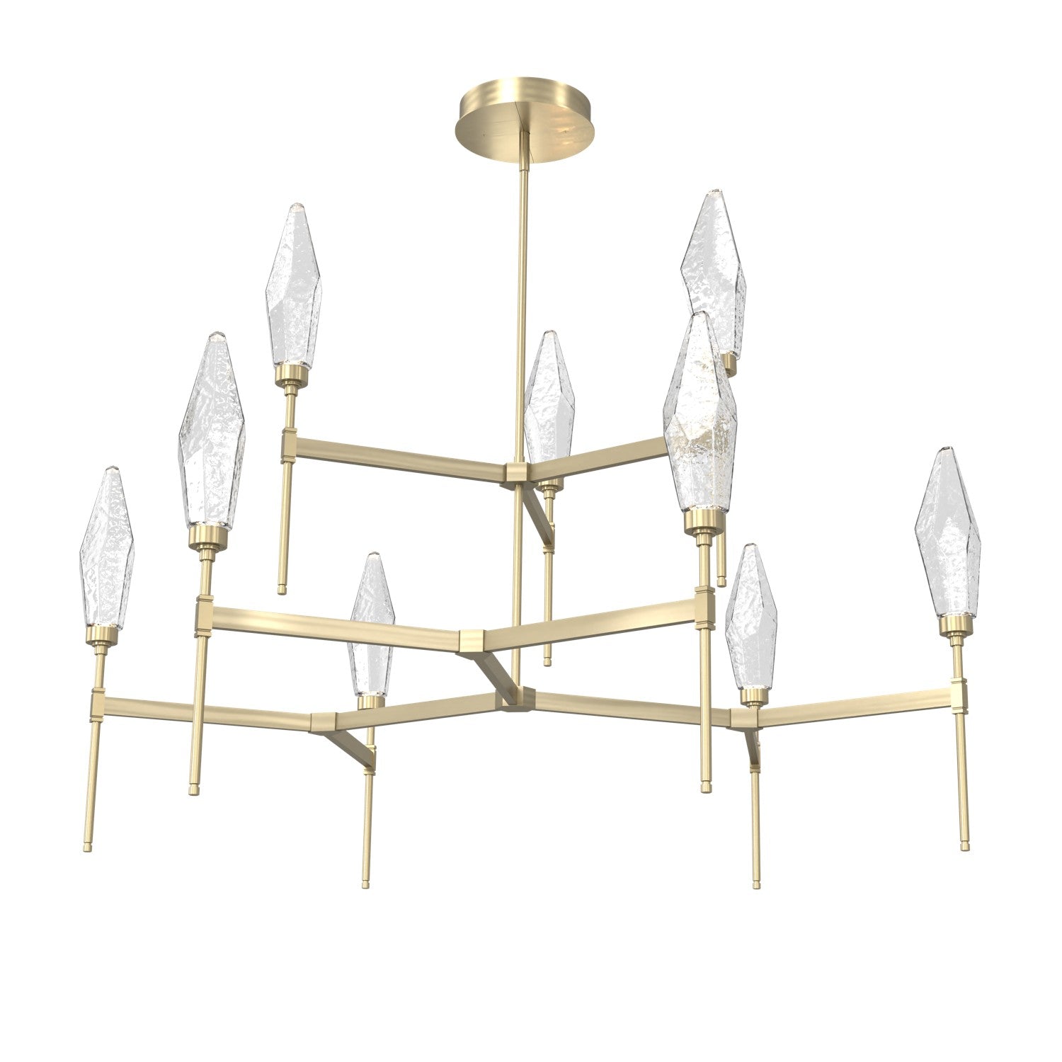 Hammerton Studio - CHB0050-54-HB-CC-001-L1 - LED Chandelier - Rock Crystal - Heritage Brass