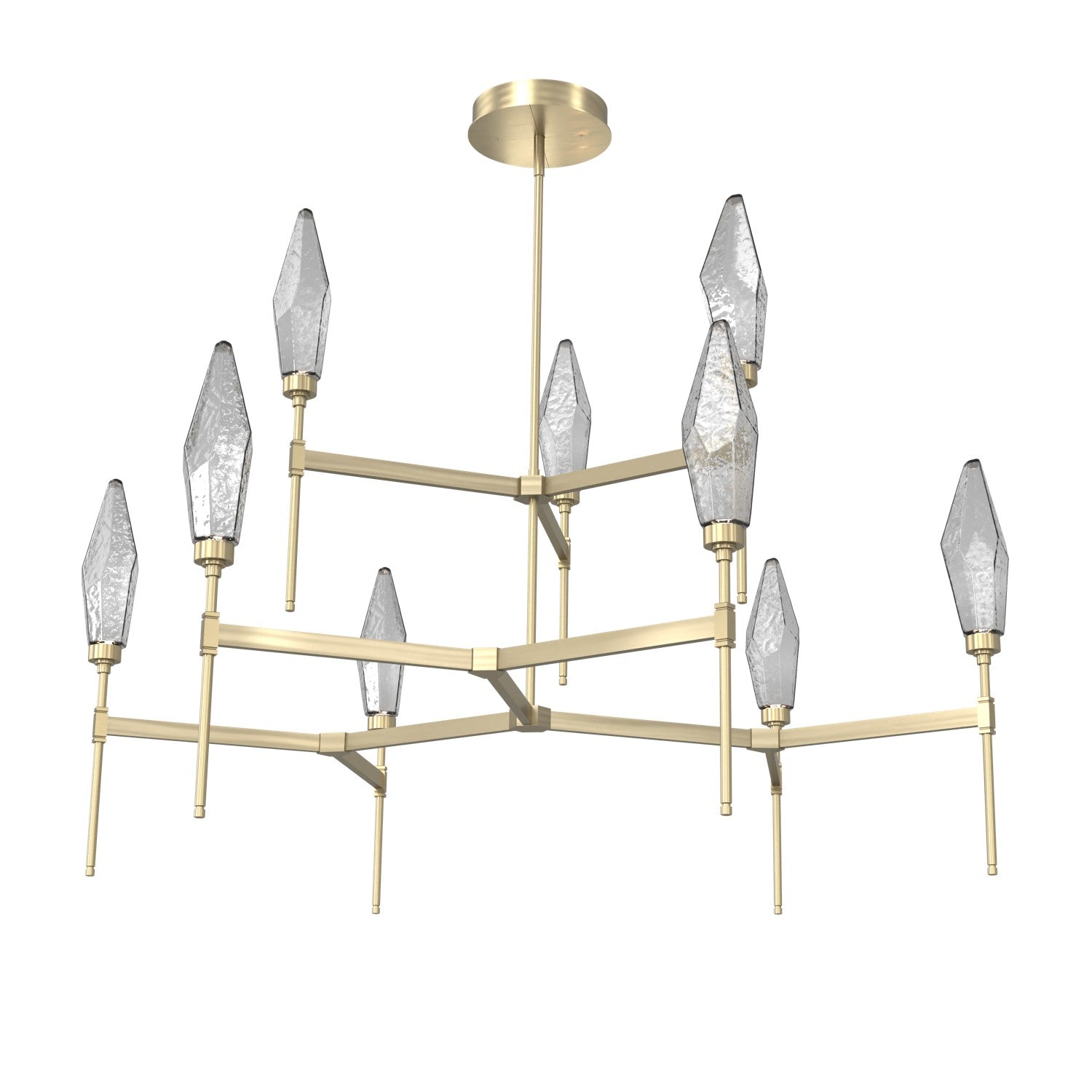 Hammerton Studio - CHB0050-54-HB-CS-001-L1 - LED Chandelier - Rock Crystal - Heritage Brass