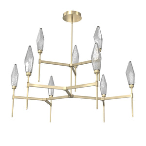 Hammerton Studio - CHB0050-54-HB-CS-001-L1 - LED Chandelier - Rock Crystal - Heritage Brass