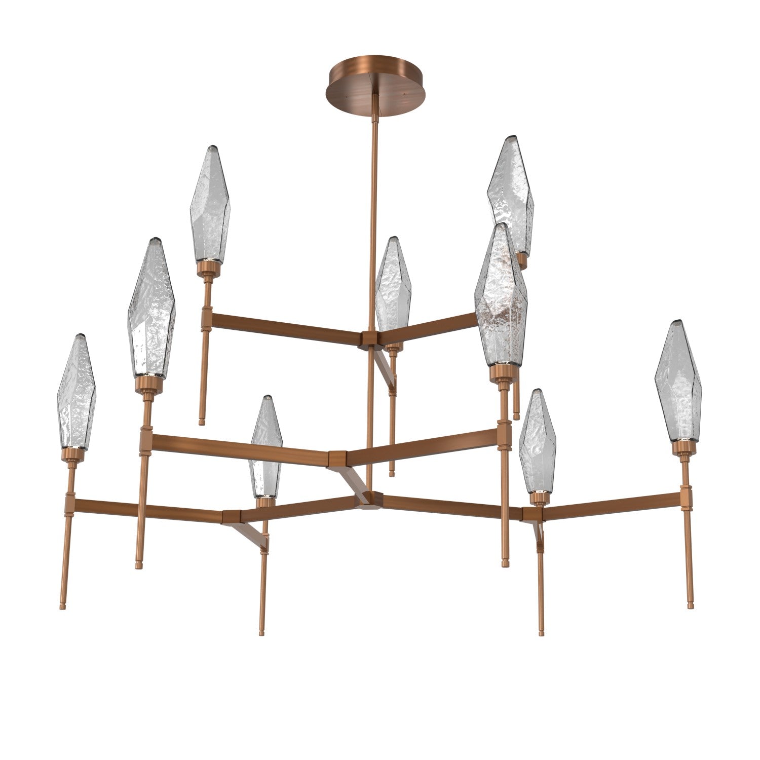 Hammerton Studio - CHB0050-54-RB-CS-001-L3 - LED Chandelier - Rock Crystal - Oil Rubbed Bronze