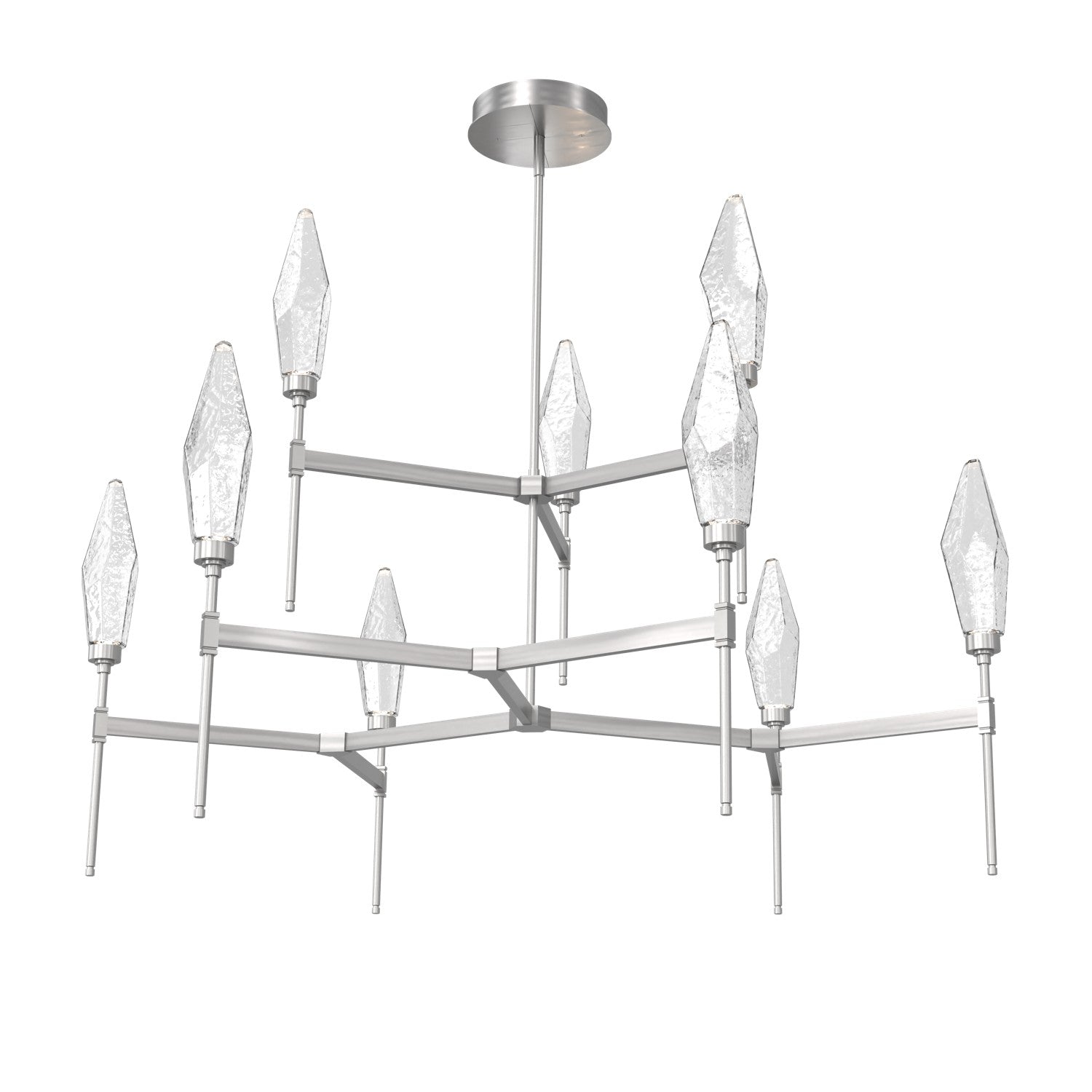 Hammerton Studio - CHB0050-54-SN-CC-001-L1 - LED Chandelier - Rock Crystal - Satin Nickel