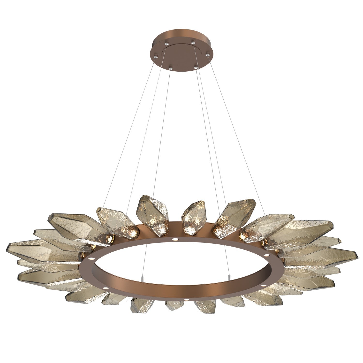 Hammerton Studio - CHB0050-56-BB-CB-CA1-L1 - LED Chandelier - Rock Crystal - Burnished Bronze