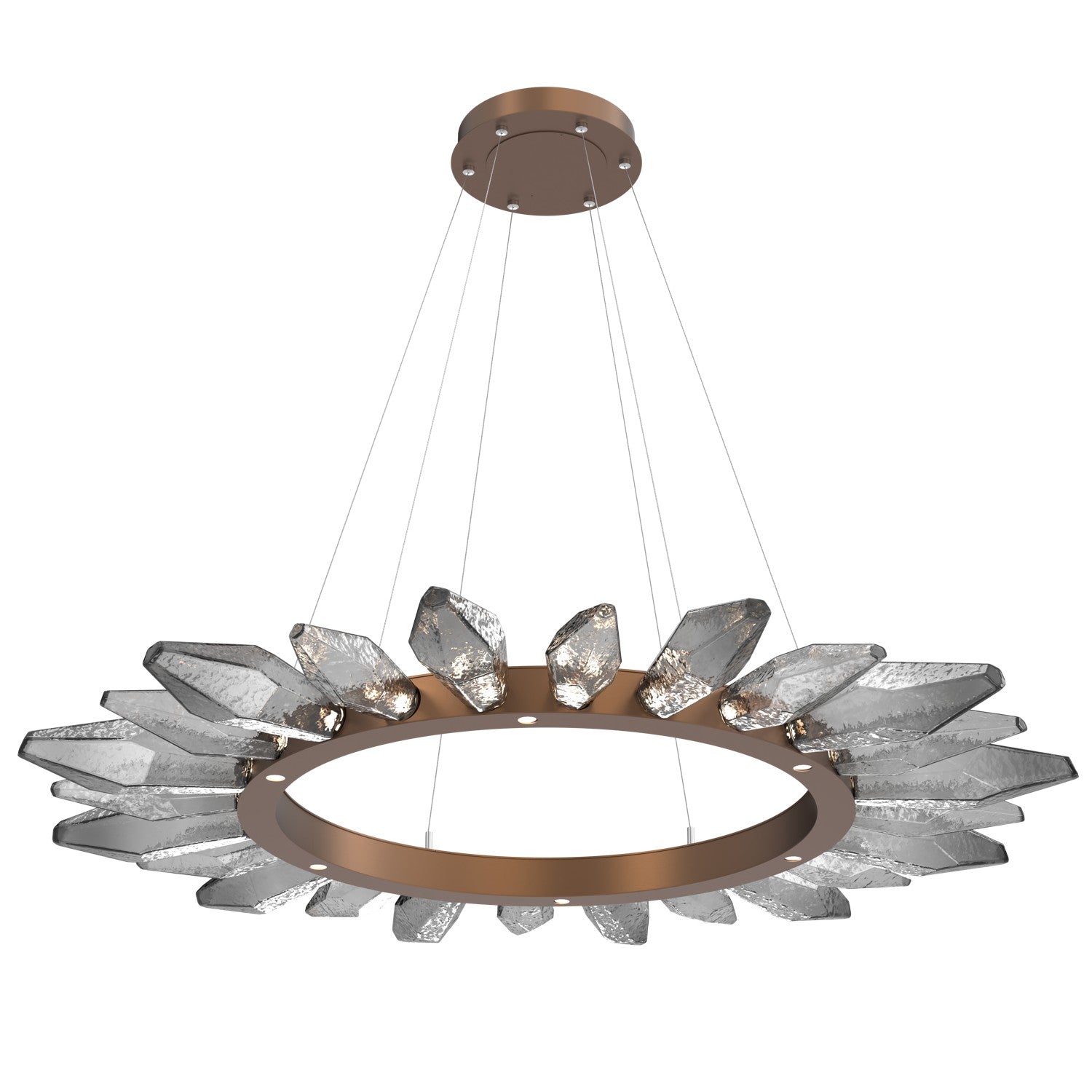 Hammerton Studio - CHB0050-56-BB-CS-CA1-L1 - LED Chandelier - Rock Crystal - Burnished Bronze