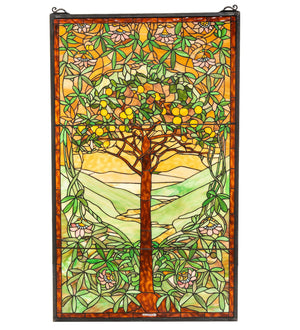 Meyda Tiffany - 74065 - Window - Tiffany Tree Of Life - Beige Avocado Orange Amber