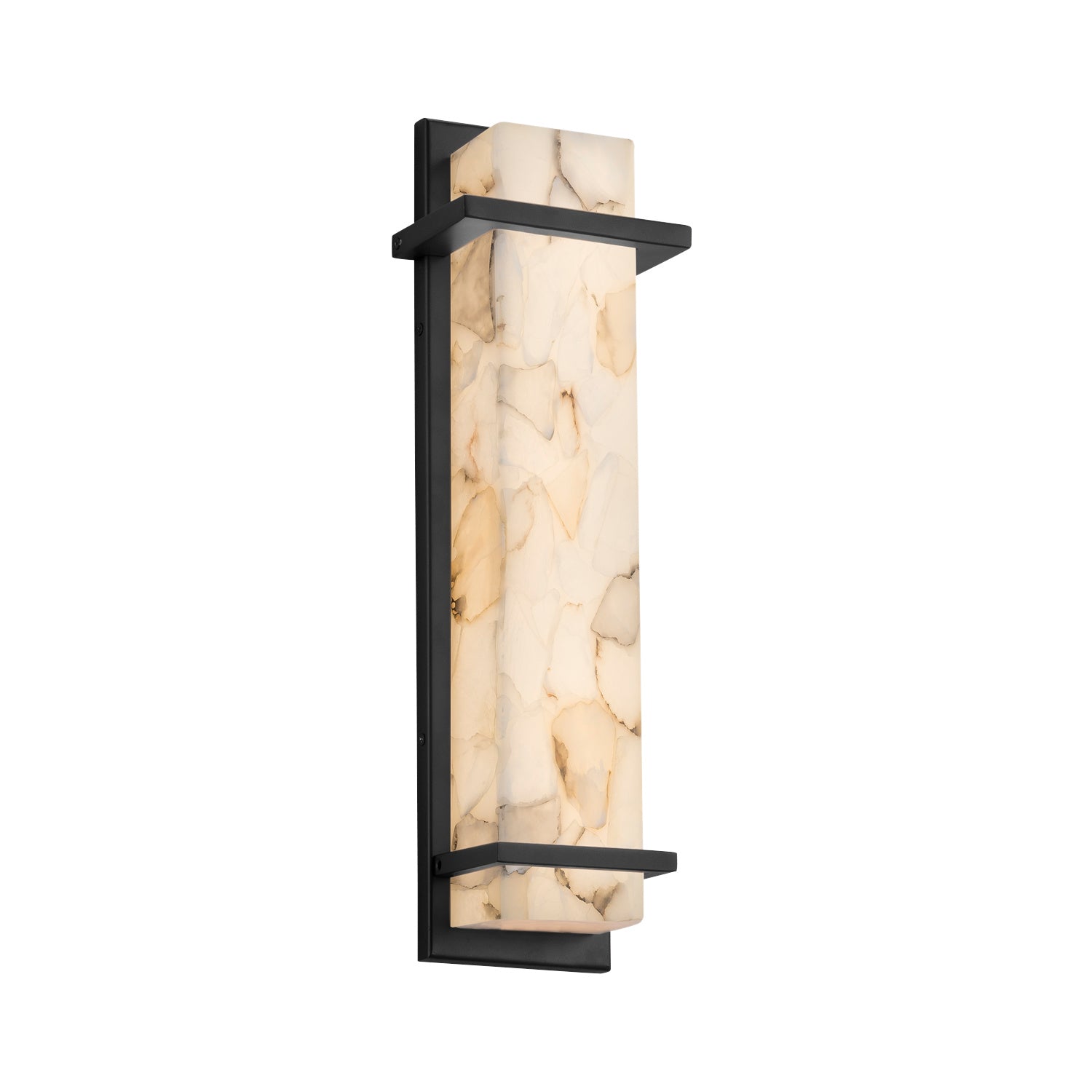 Justice Designs - ALR-7614W-MBLK - LED Outdoor Wall Sconce - Alabaster Rocks - Matte Black