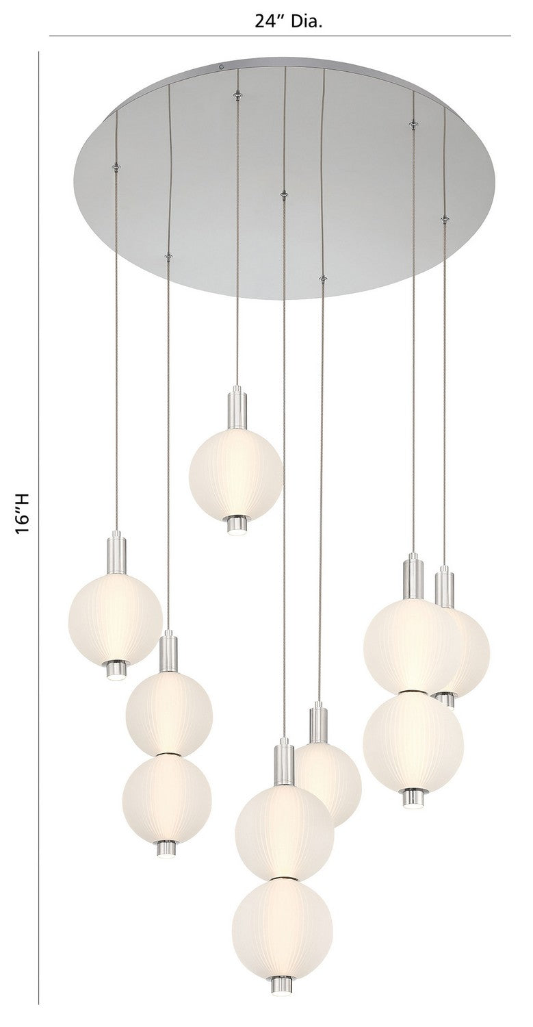 Eurofase - 47191-020 - PALMAS-CHD-7LT-30IN-PN-WH - PALMAS - Polished Nickel