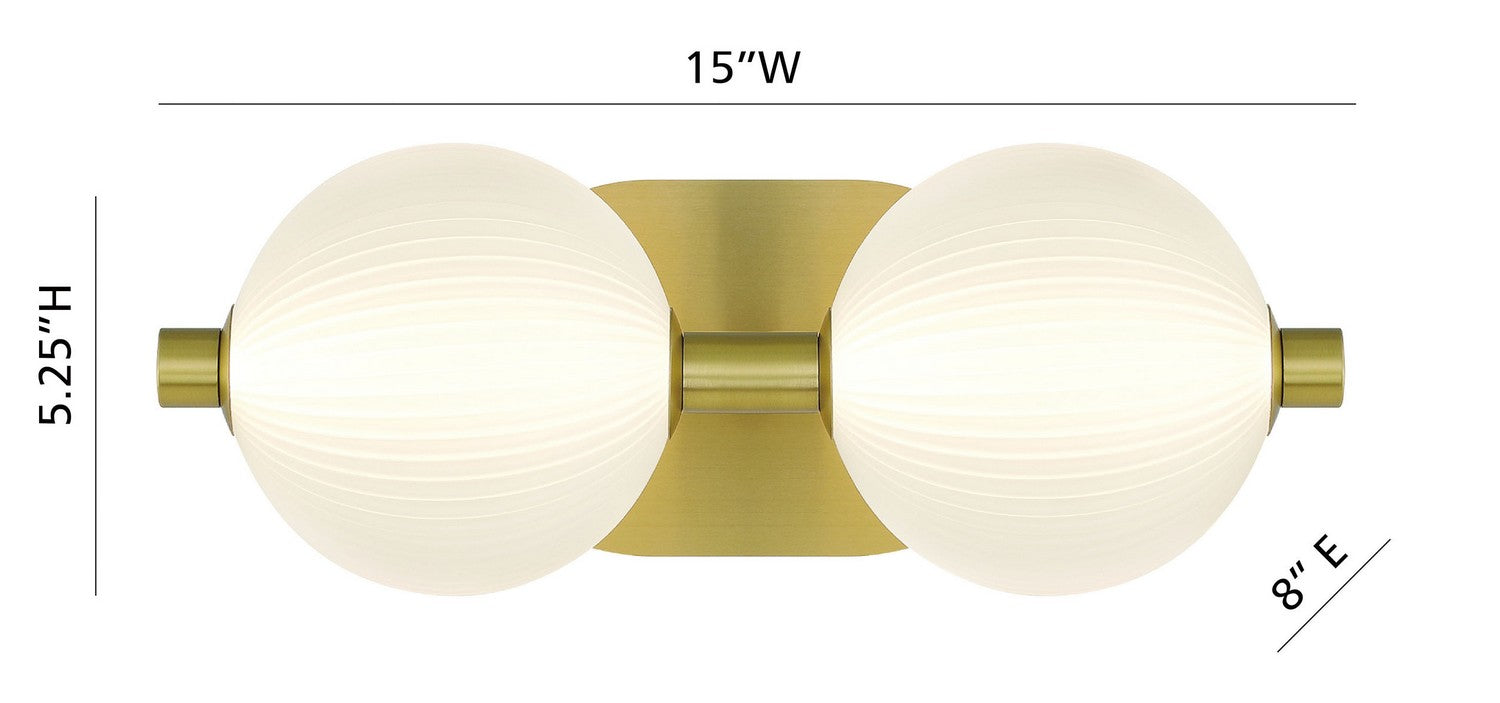 Eurofase - 47192-010 - PALMAS-VAN-2LT-GD-WH - PALMAS - Gold
