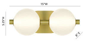 Eurofase - 47192-010 - PALMAS-VAN-2LT-GD-WH - PALMAS - Gold