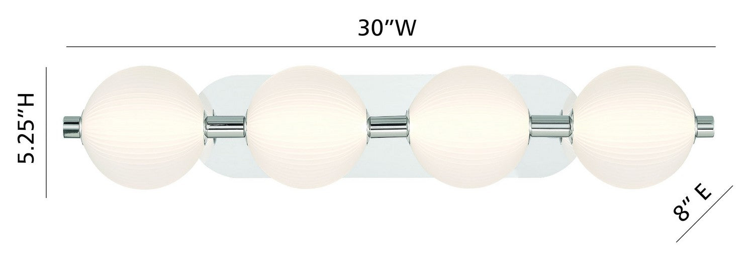 Eurofase - 47194-021 - PALMAS-VAN-4LT-PN-WH - PALMAS - Polished Nickel