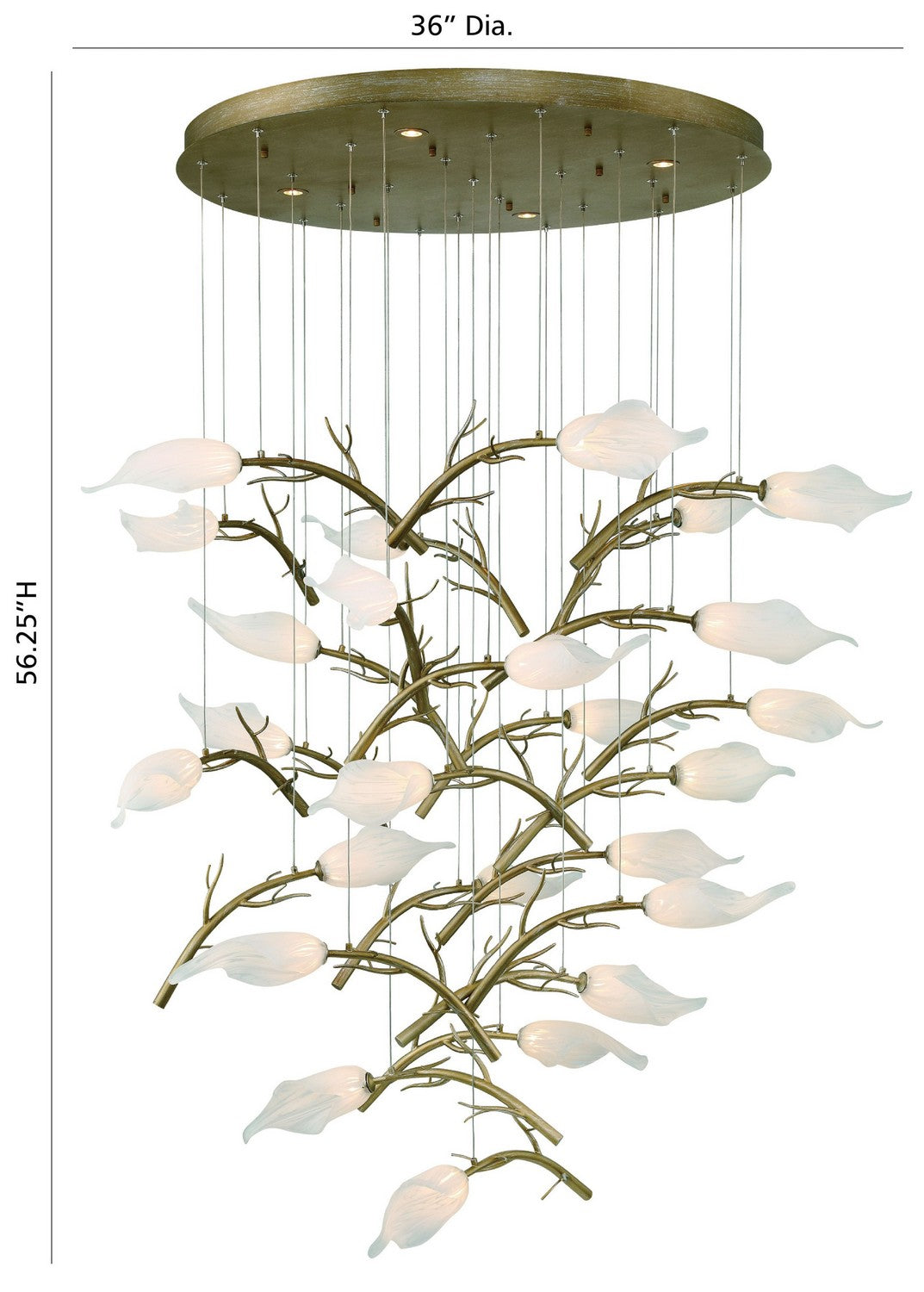 Eurofase - 47226-012 - MATERA-CHD-25LT-56IN-GD-WH - MATERA - Gold