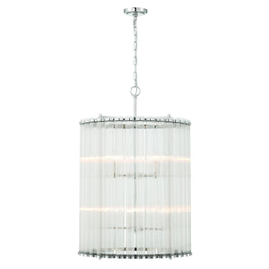 Eurofase - 47238-022 - GLASBURY-CHD-8LT-27IN-PN-RB - GLASBURY - Polished Nickel