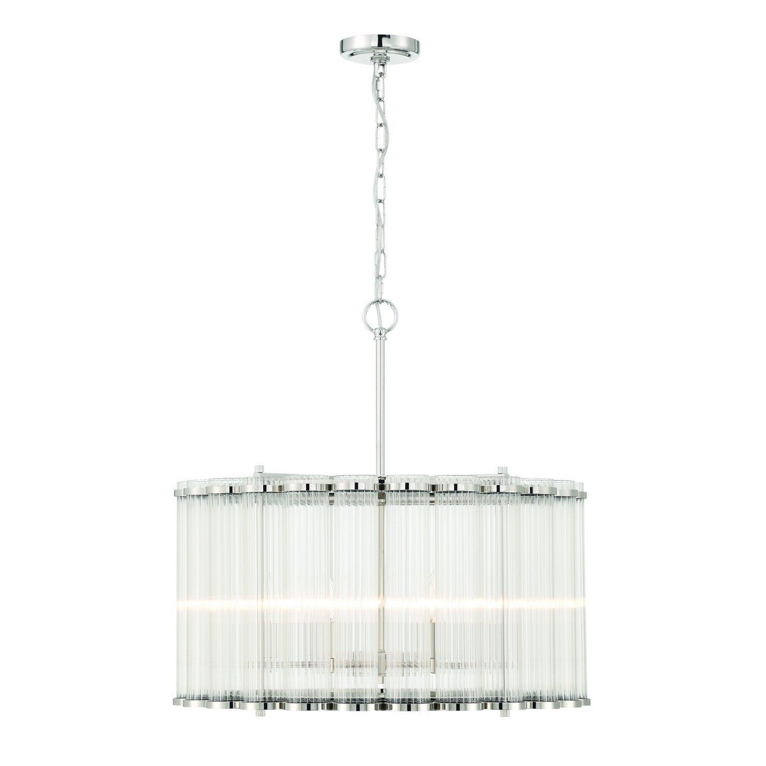 Eurofase - 47239-029 - GLASBURY-CHD-6LT-24IN-PN-RB - GLASBURY - Polished Nickel