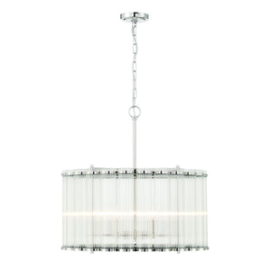 Eurofase - 47239-029 - GLASBURY-CHD-6LT-24IN-PN-RB - GLASBURY - Polished Nickel