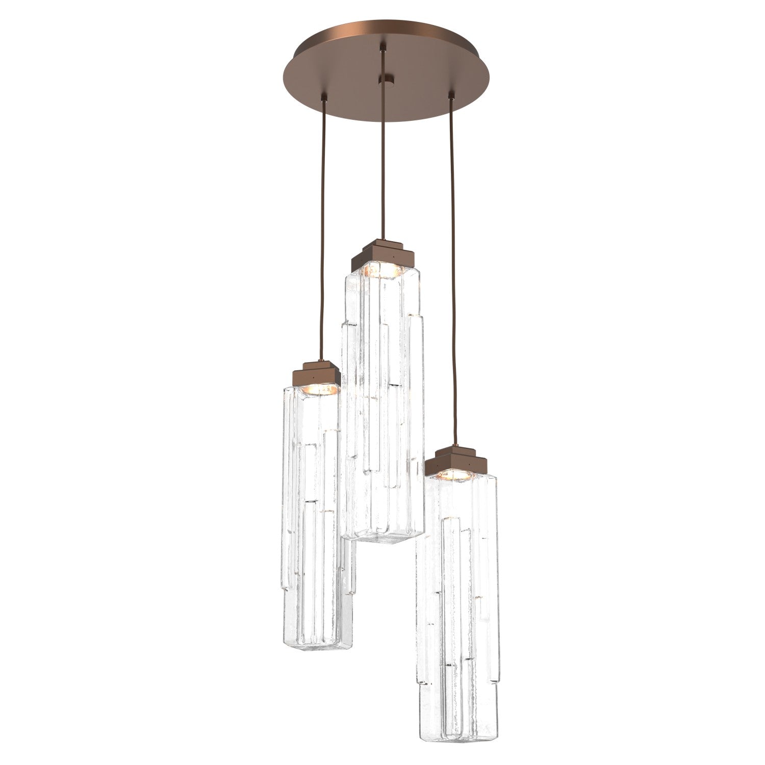 Hammerton Studio - CHB0056-03-BB-LC-C01-L1 - LED Pendant - Ledgestone - Burnished Bronze