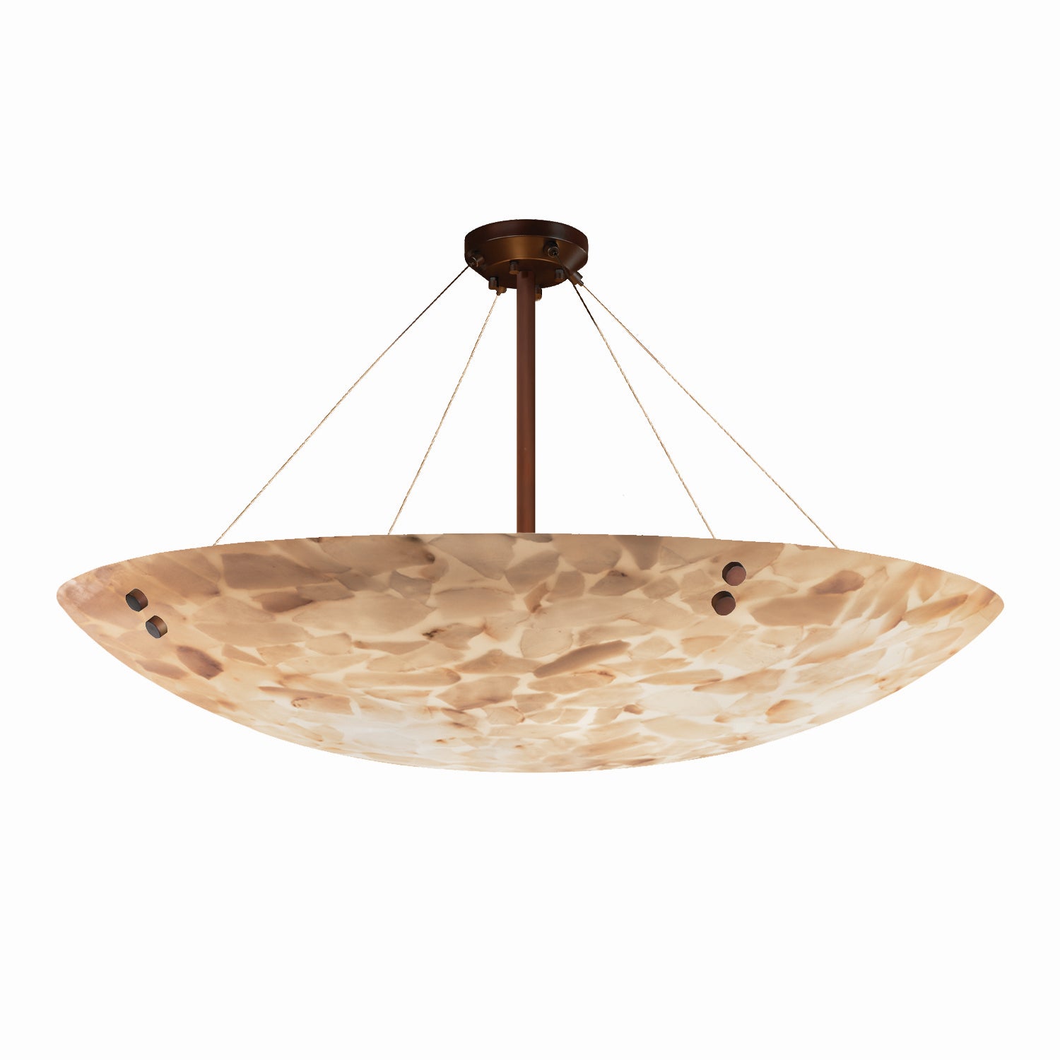 Justice Designs - ALR-9659-35-DBRZ-F1 - 12 Light Semi-Flush Mount - Alabaster Rocks - Dark Bronze