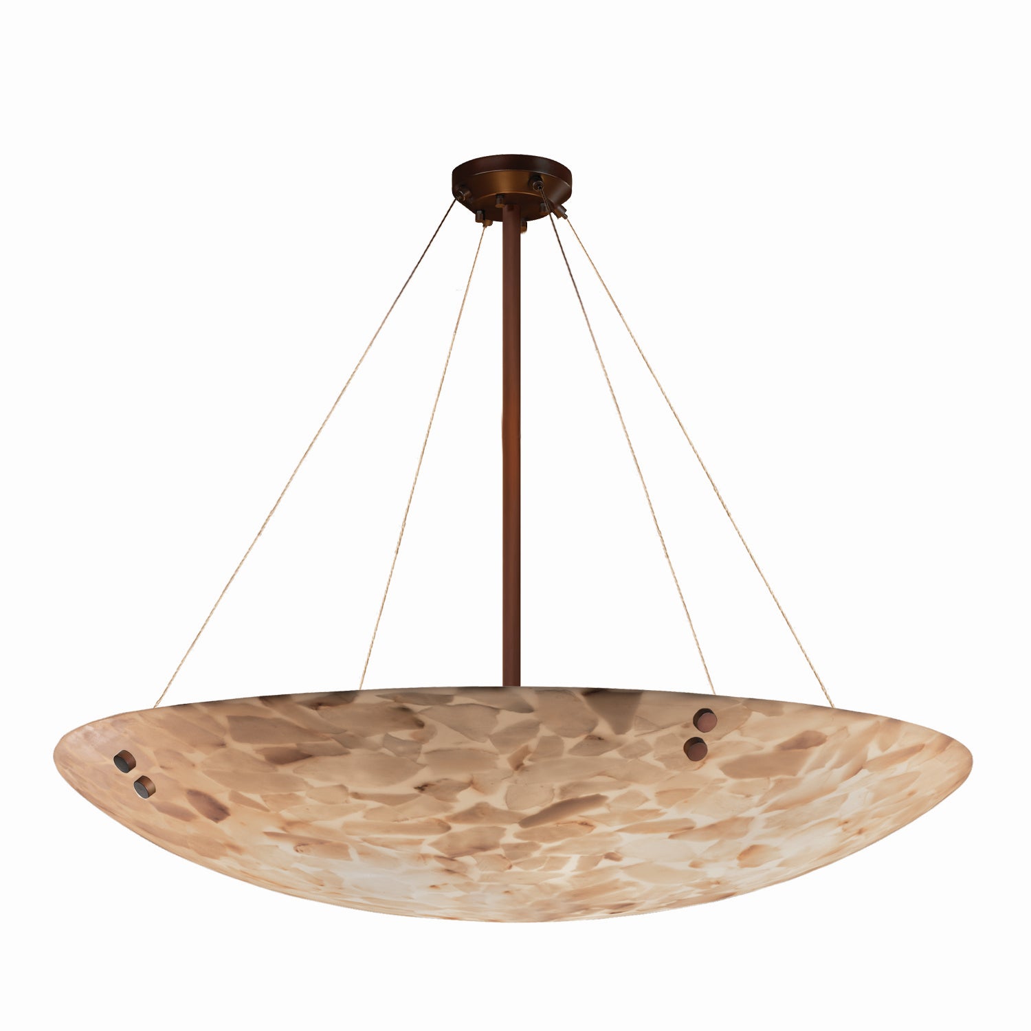 Justice Designs - ALR-9669-35-DBRZ-F1 - 12 Light Pendant - Alabaster Rocks - Dark Bronze