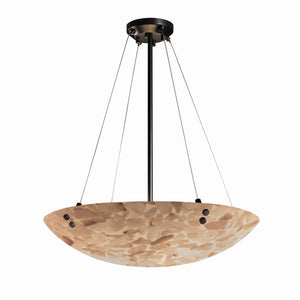 Justice Designs - ALR-9669-35-MBLK-F1 - 12 Light Pendant - Alabaster Rocks - Matte Black