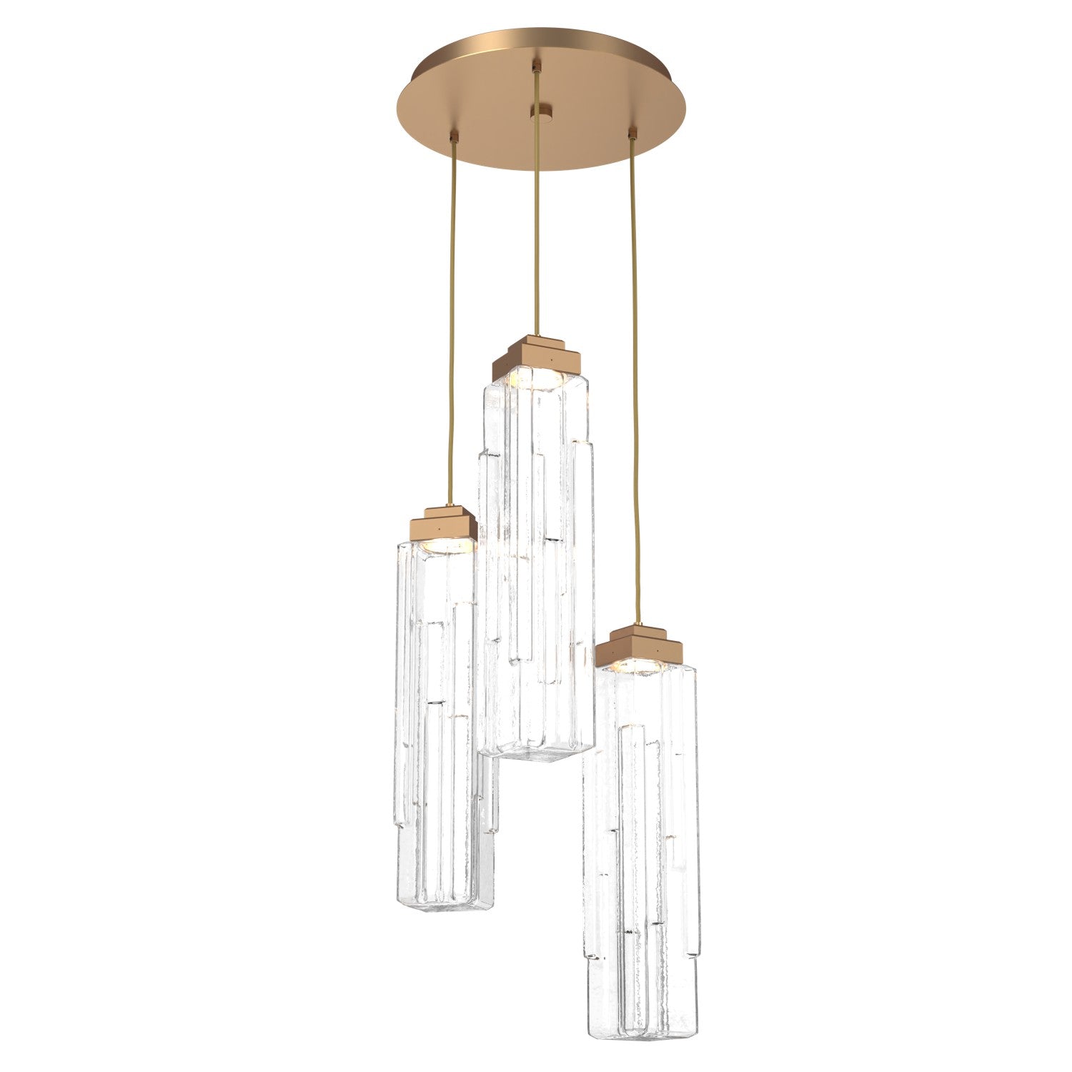 Hammerton Studio - CHB0056-03-NB-LC-C01-L1 - LED Pendant - Ledgestone - Novel Brass