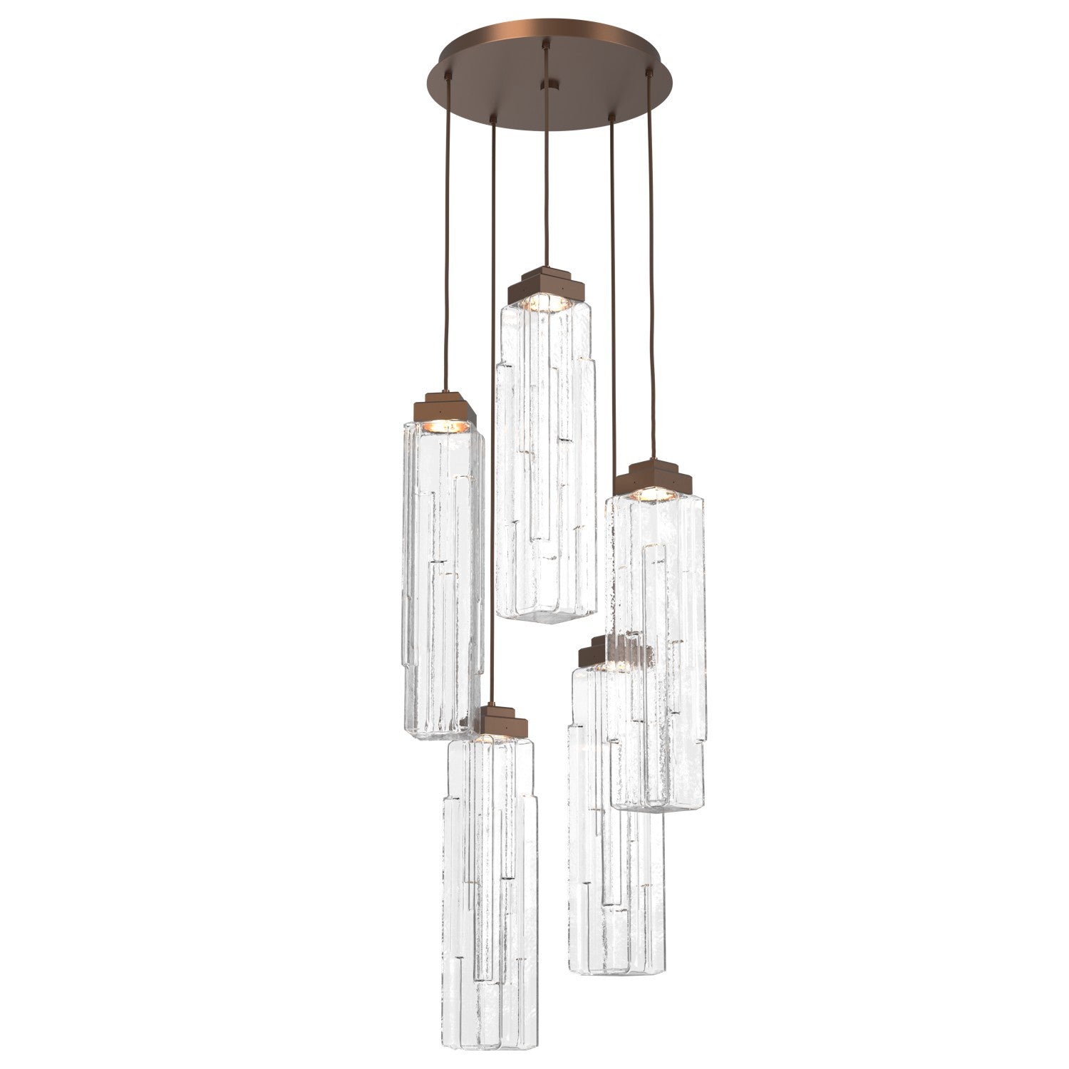 Hammerton Studio - CHB0056-05-BB-LC-C01-L1 - LED Pendant - Ledgestone - Burnished Bronze