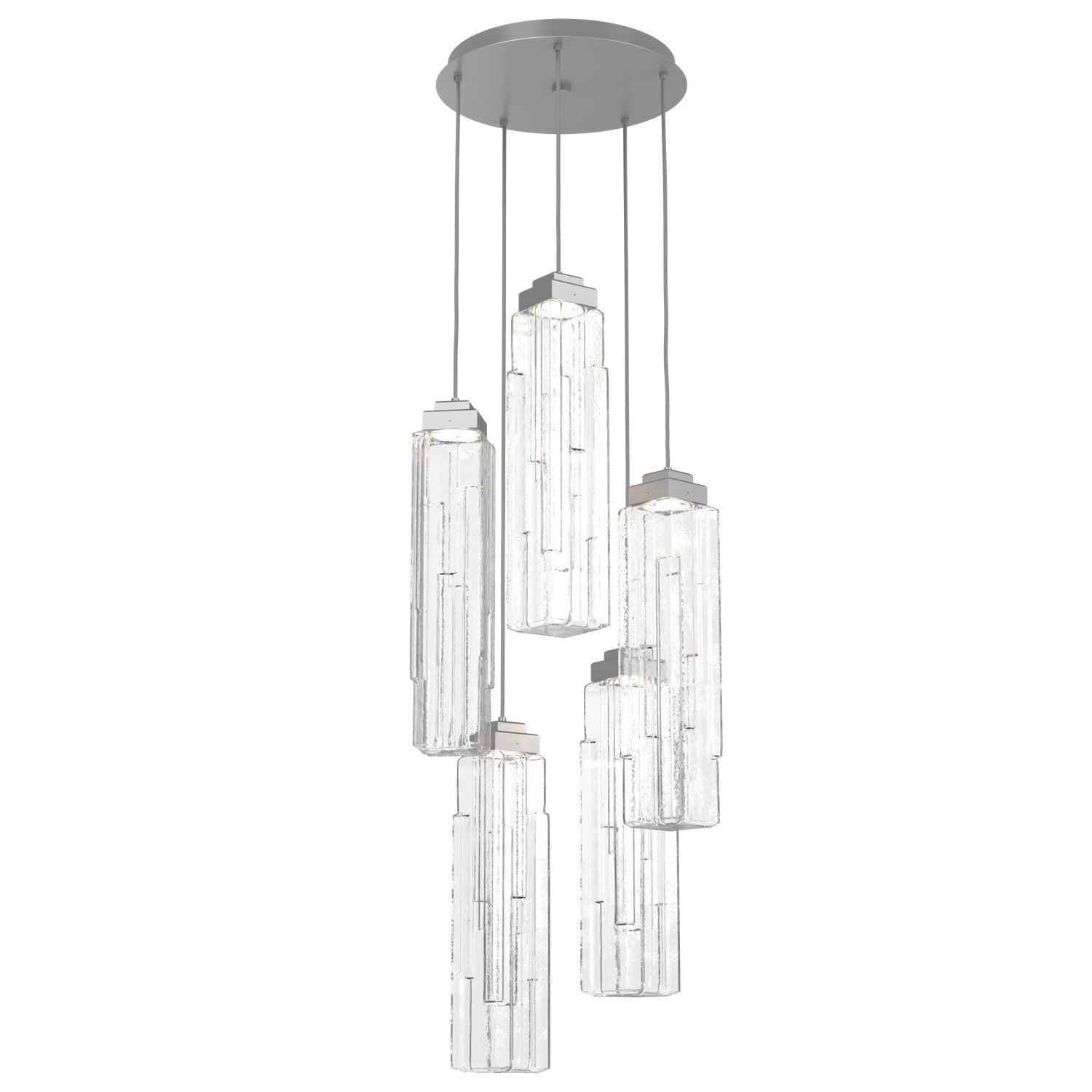 Hammerton Studio - CHB0056-05-CS-LC-C01-L1 - LED Pendant - Ledgestone - Classic Silver