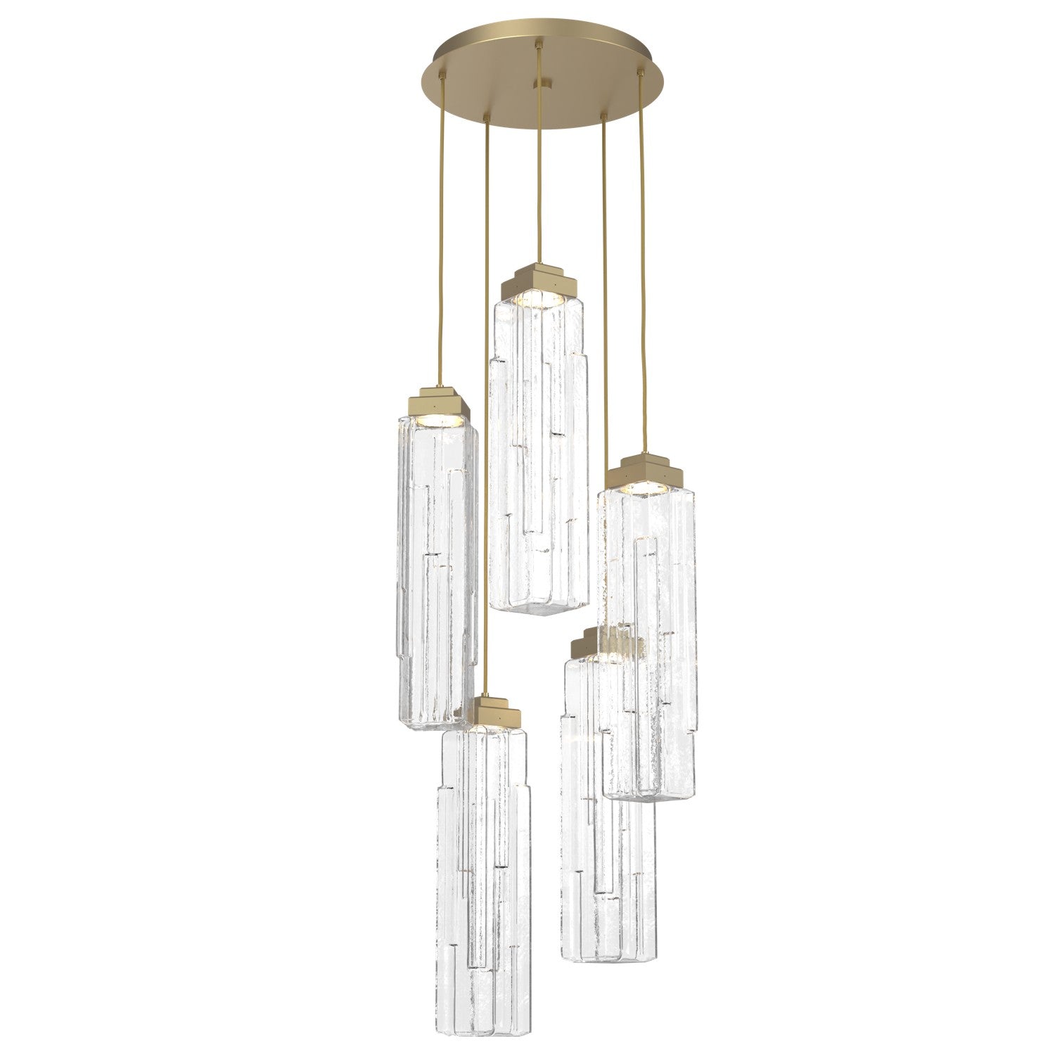 Hammerton Studio - CHB0056-05-GB-LC-C01-L1 - LED Pendant - Ledgestone - Gilded Brass