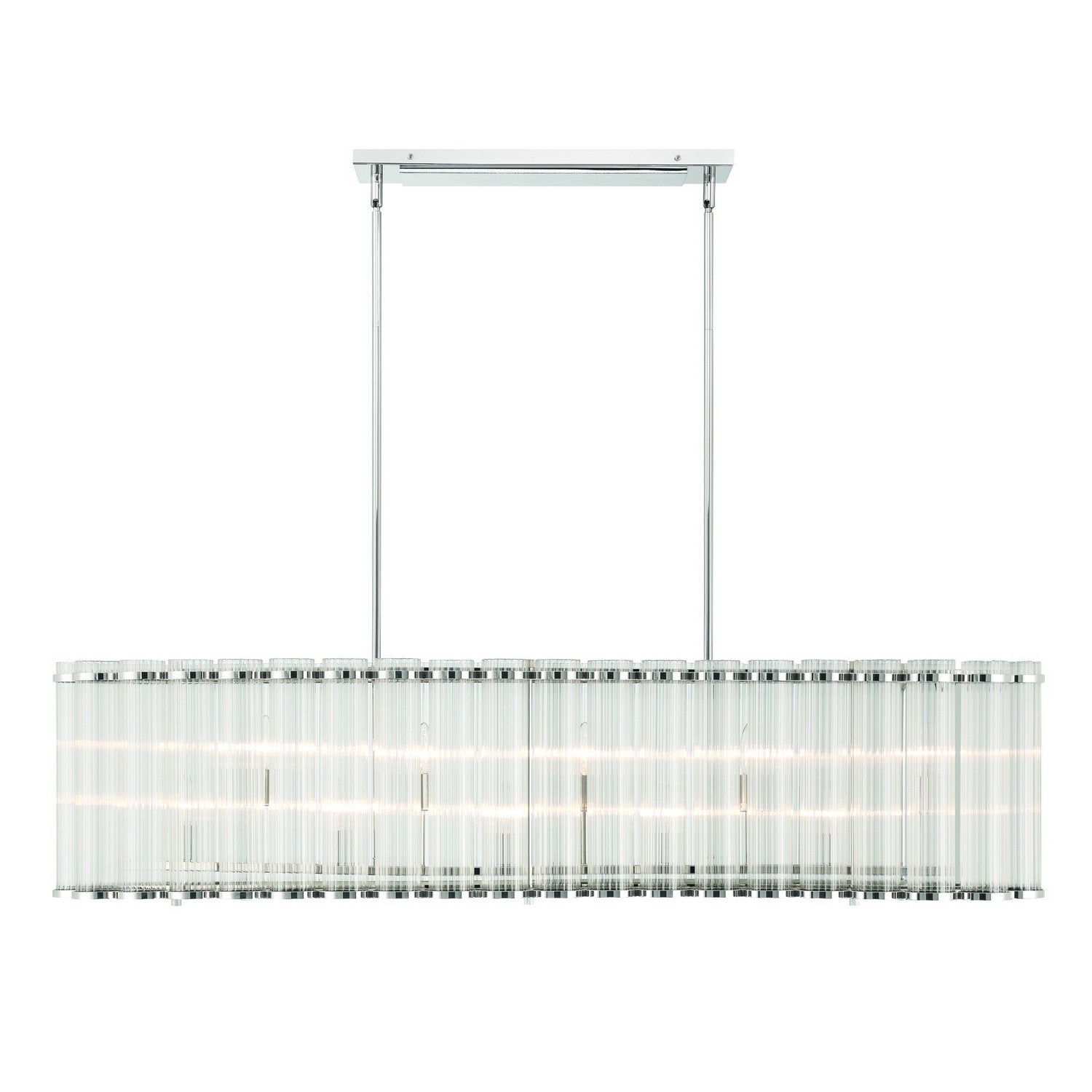 Eurofase - 47240-025 - GLASBURY-CHD-10LT-52IN-PN-RB - GLASBURY - Polished Nickel