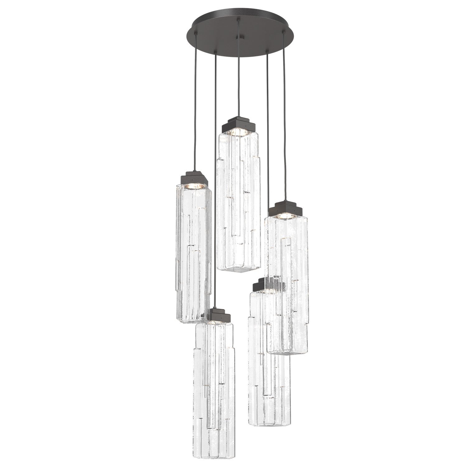 Hammerton Studio - CHB0056-05-GP-LC-C01-L1 - LED Pendant - Ledgestone - Graphite