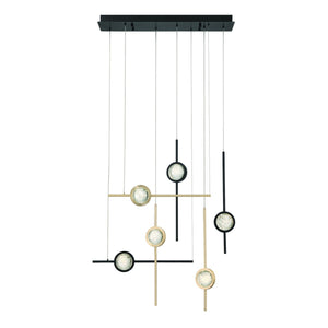 Eurofase - 47255-036 - BARLETTA-CHD-6LT-32IN-GBM - BARLETTA - Gold-Black