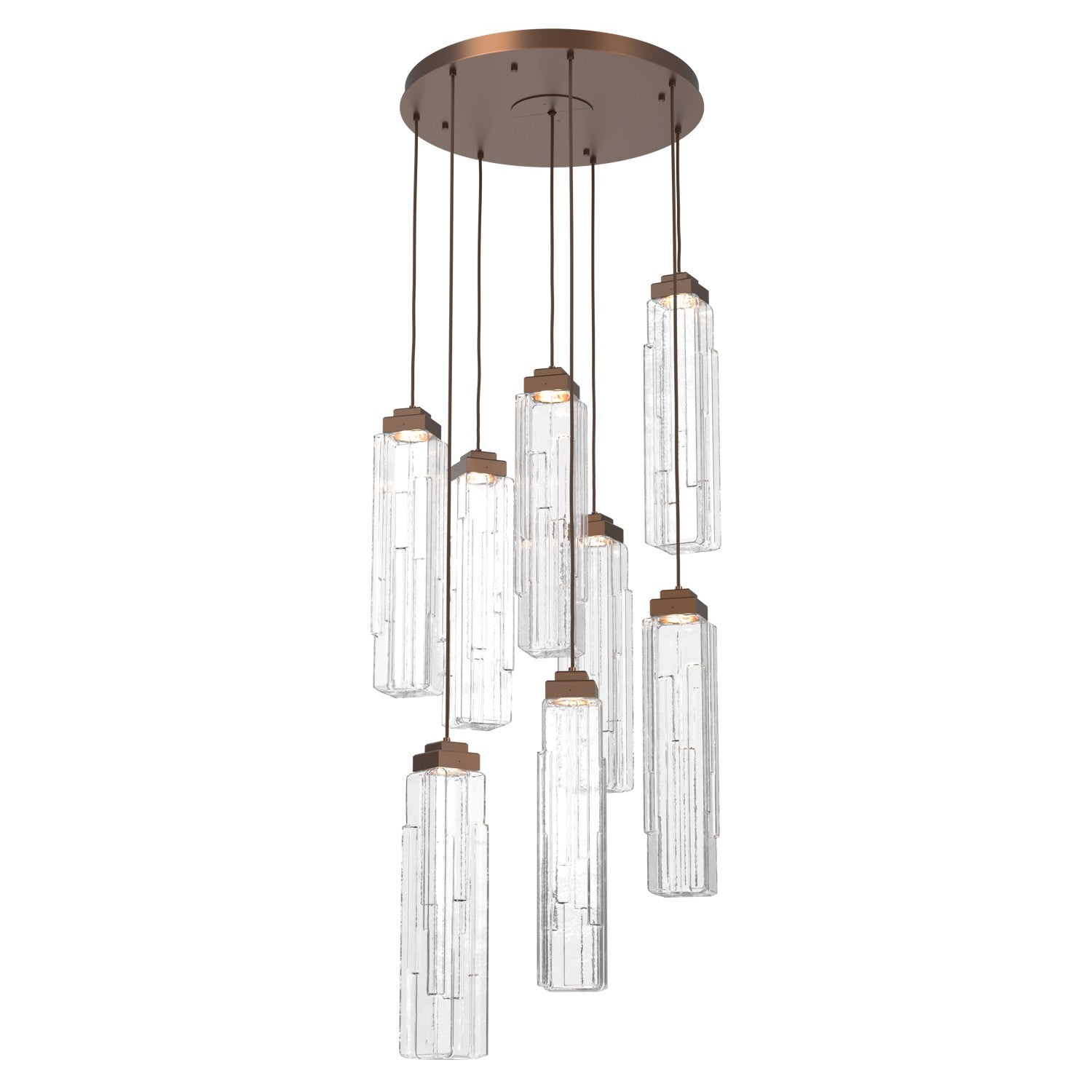 Hammerton Studio - CHB0056-08-BB-LC-C01-L1 - LED Pendant - Ledgestone - Burnished Bronze