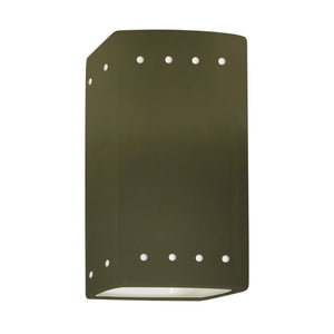 Justice Designs - CER-0925-MGRN - One Light Wall Sconce - Ambiance - Matte Green