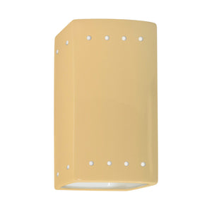 Justice Designs - CER-0925W-MYLW - One Light Outdoor Wall Sconce - Ambiance - Muted Yellow