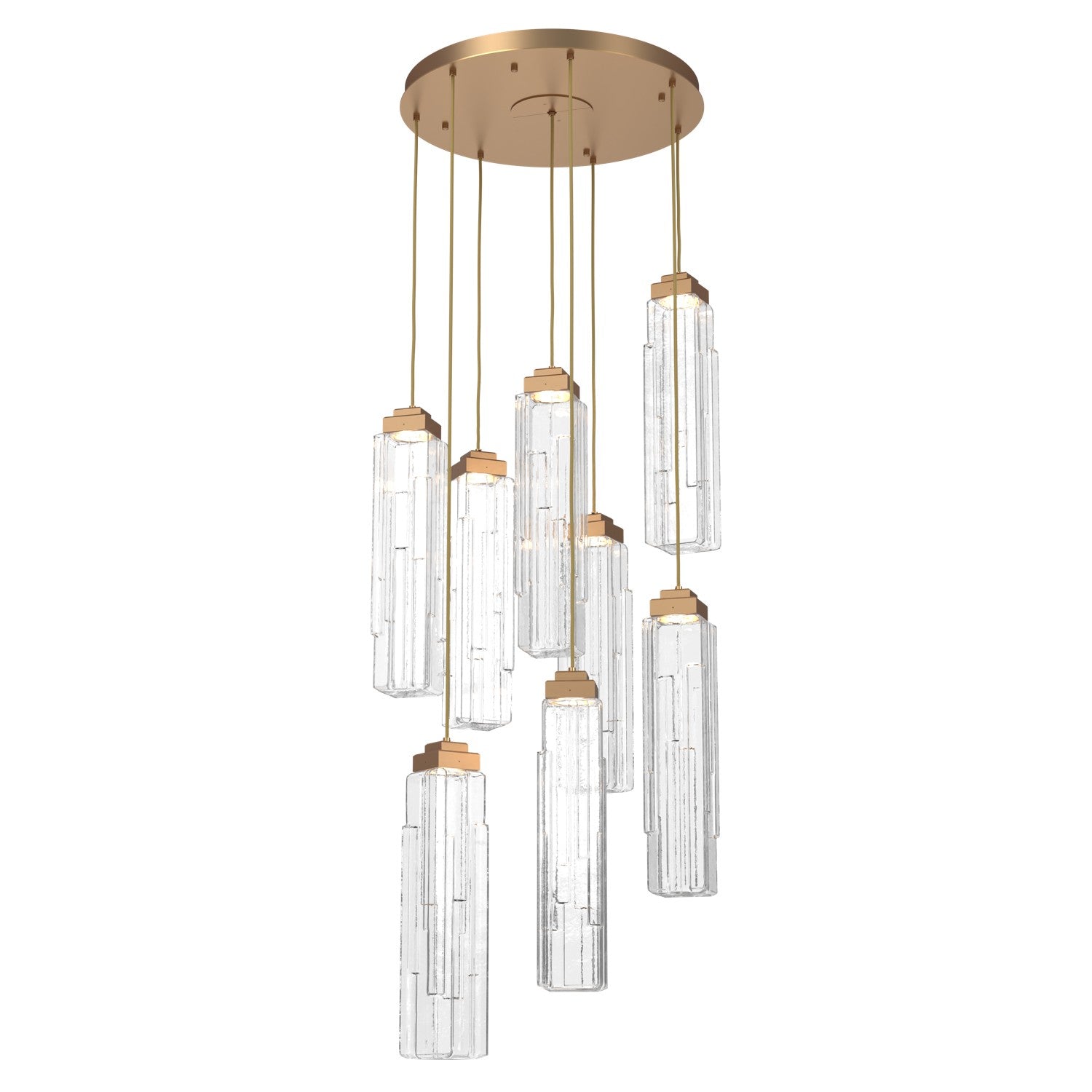 Hammerton Studio - CHB0056-08-NB-LC-C01-L1 - LED Pendant - Ledgestone - Novel Brass