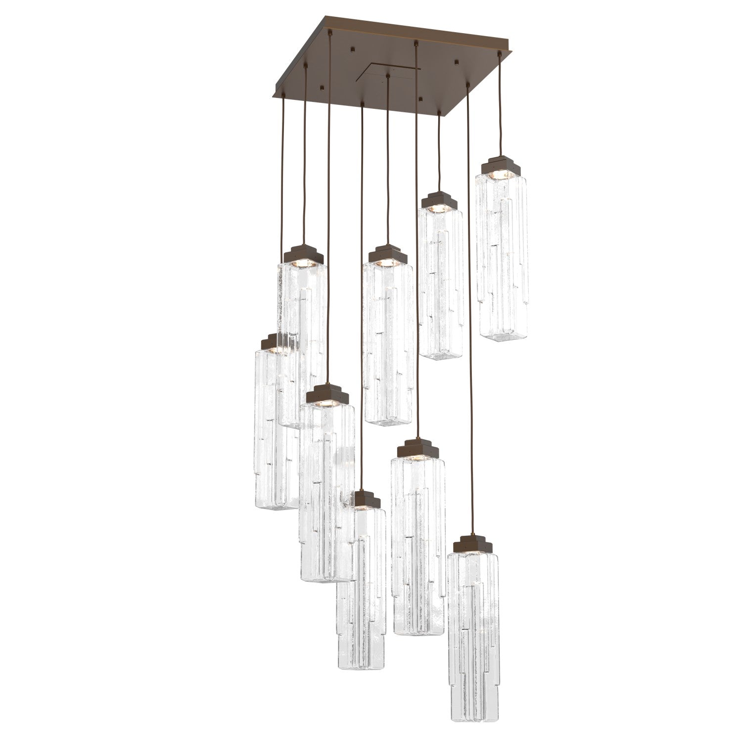 Hammerton Studio - CHB0056-09-FB-LC-C01-L3 - LED Pendant - Ledgestone - Flat Bronze