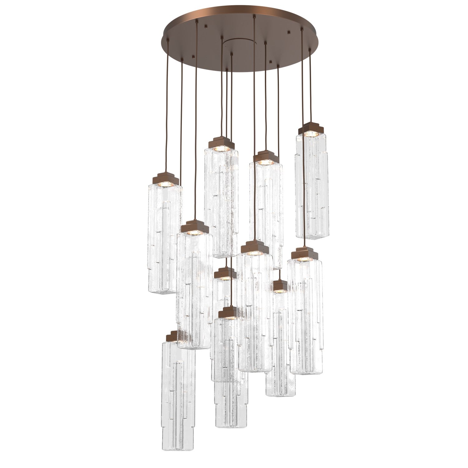 Hammerton Studio - CHB0056-11-BB-LC-C01-L1 - LED Pendant - Ledgestone - Burnished Bronze