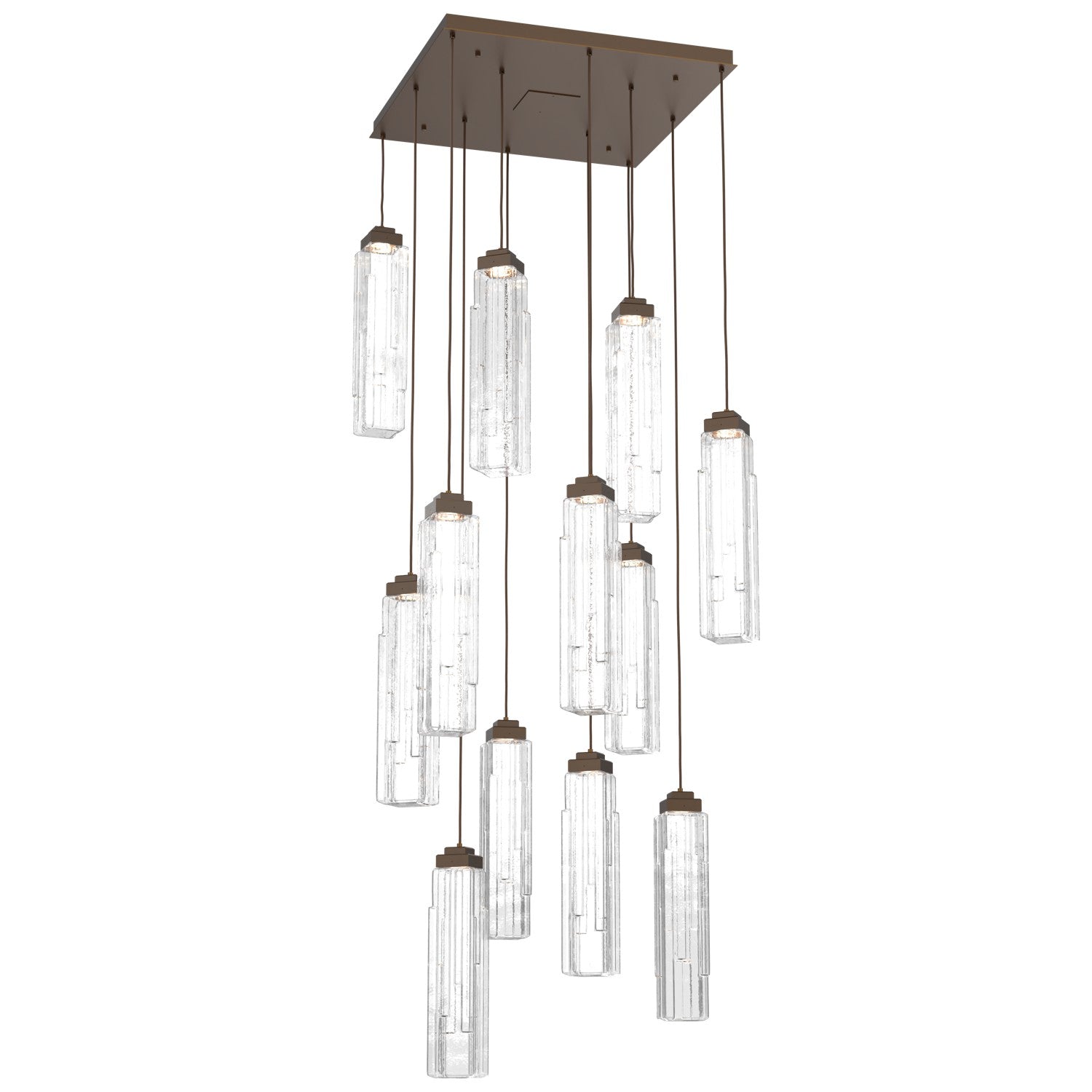 Hammerton Studio - CHB0056-12-FB-LC-C01-L3 - LED Pendant - Ledgestone - Flat Bronze