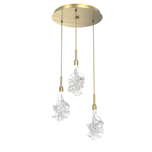 Hammerton Studio - CHB0059-03-HB-BC-C01-L1 - LED Pendant - Blossom - Heritage Brass