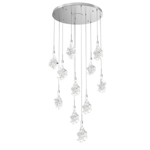 Hammerton Studio - CHB0059-11-CS-BC-C01-L3 - LED Pendant - Blossom - Classic Silver