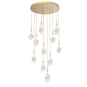 Hammerton Studio - CHB0059-11-GB-BC-C01-L1 - LED Pendant - Blossom - Gilded Brass