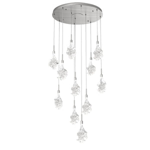 Hammerton Studio - CHB0059-11-SN-BC-C01-L1 - LED Pendant - Blossom - Satin Nickel