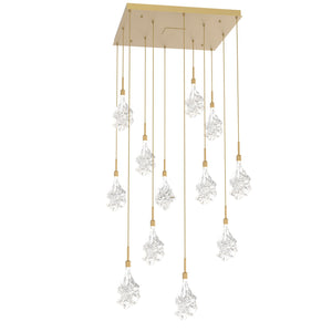 Hammerton Studio - CHB0059-12-GB-BC-C01-L3 - LED Pendant - Blossom - Gilded Brass