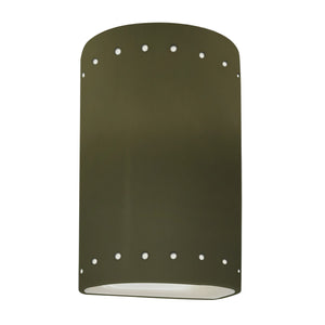 Justice Designs - CER-0990-MGRN - One Light Wall Sconce - Ambiance - Matte Green