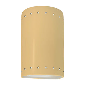 Justice Designs - CER-0990W-MYLW - One Light Outdoor Wall Sconce - Ambiance - Muted Yellow