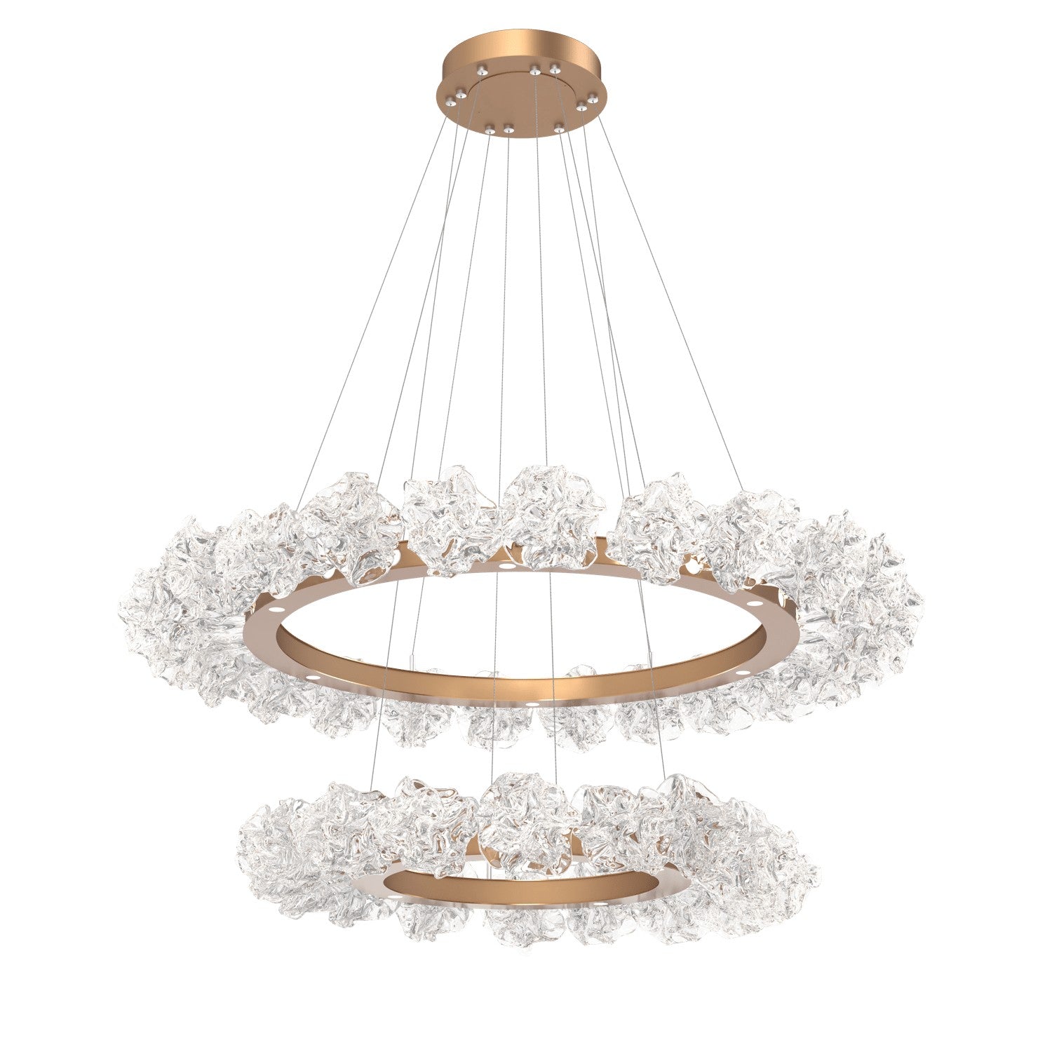 Hammerton Studio - CHB0059-2B-NB-BC-CA1-L3 - LED Chandelier - Blossom - Novel Brass