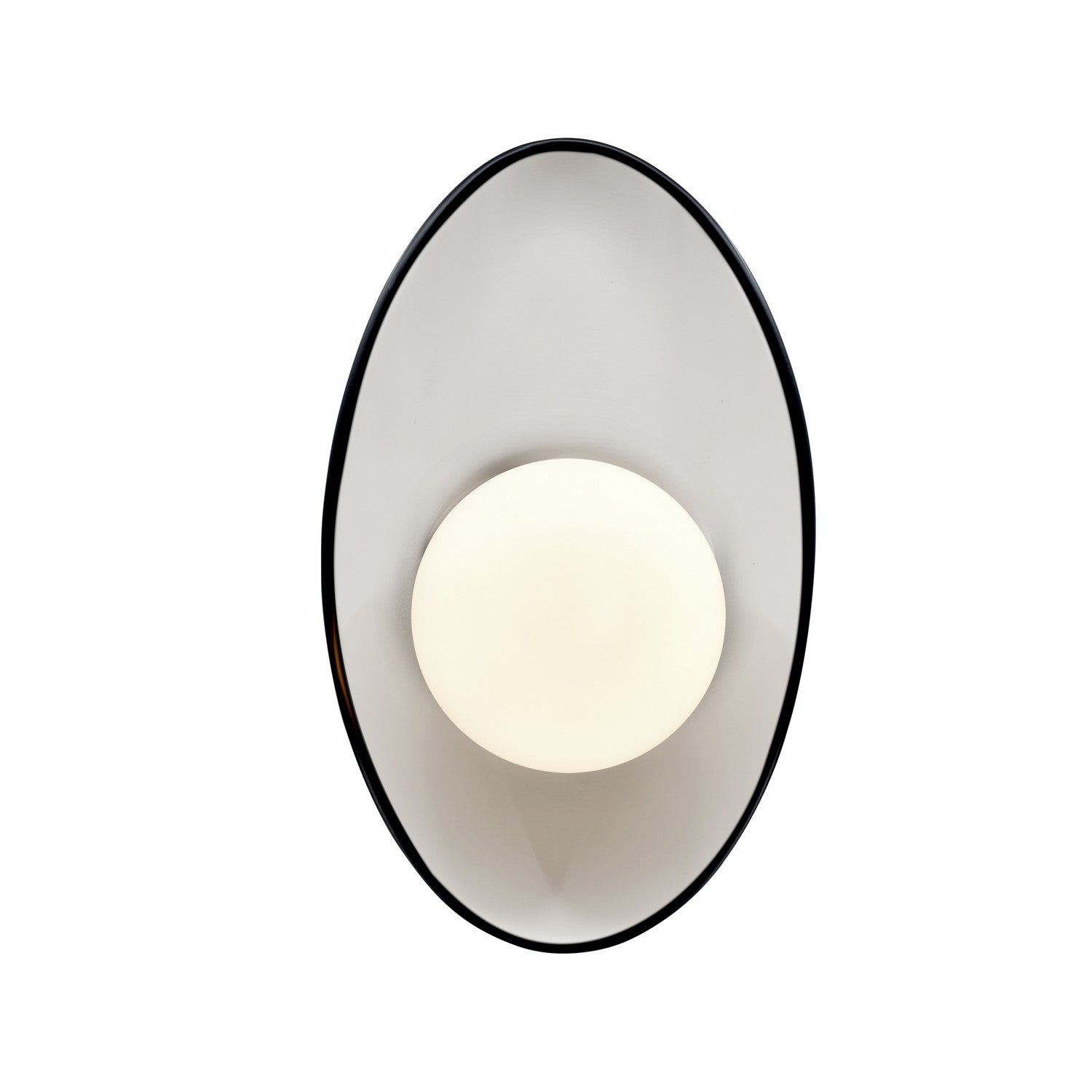 Justice Designs - CER-3045-BKMT - LED Wall Sconce - Ambiance - Gloss Black w/ Matte White