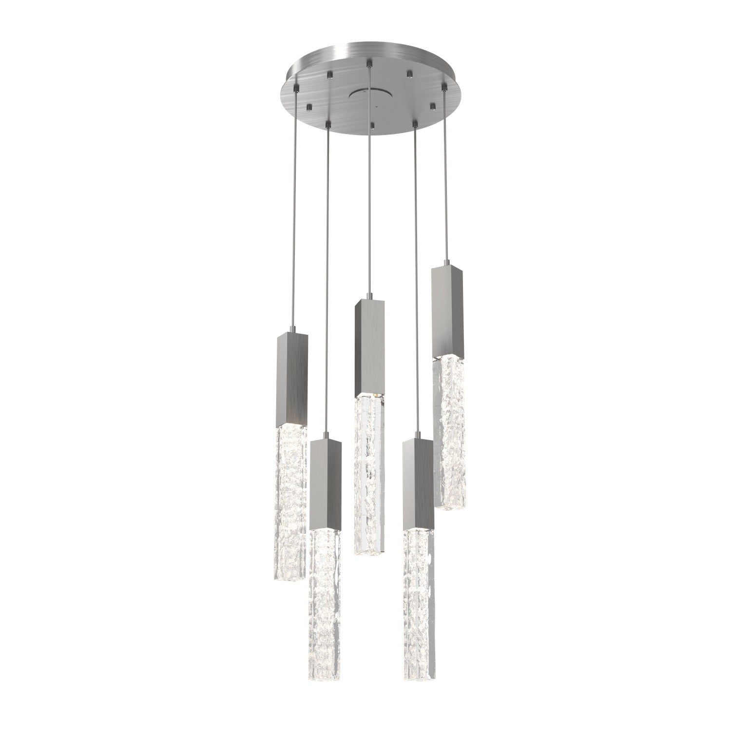 Hammerton Studio - CHB0060-05-SN-GC-C01-L3 - LED Pendant - Axis - Satin Nickel