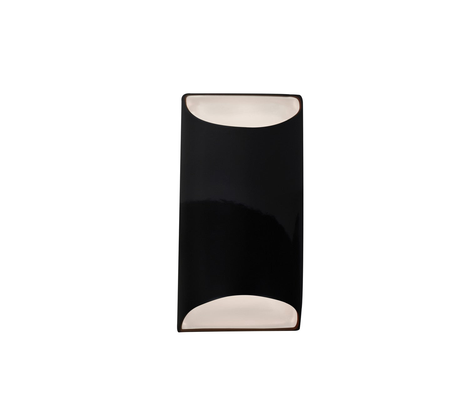 Justice Designs - CER-5750W-BKMT - LED Outdoor Wall Sconce - Ambiance - Gloss Black w/ Matte White