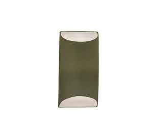 Justice Designs - CER-5750W-MGRN - LED Outdoor Wall Sconce - Ambiance - Matte Green