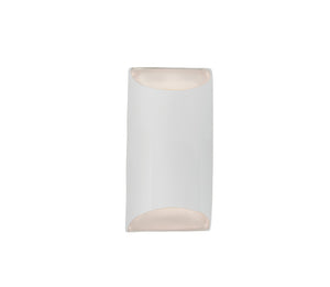 Justice Designs - CER-5750W-WTWT - LED Outdoor Wall Sconce - Ambiance - Gloss White (outside and inside of fixture)